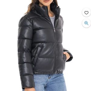 Sebby faux leather puffer jacket